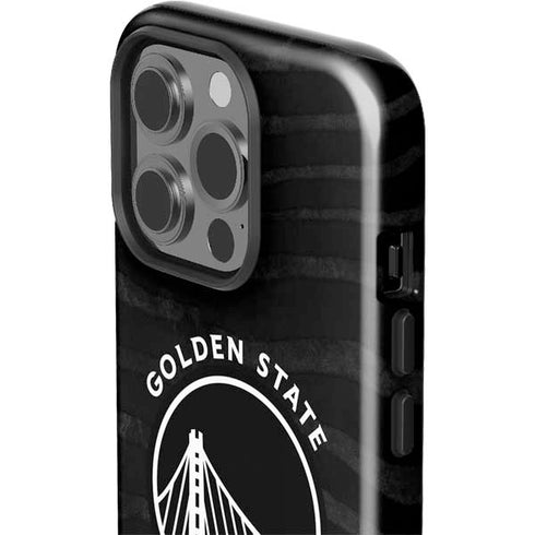 NBA Golden State Warriors Black Animal Print iPhone 15 Pro Impact Case